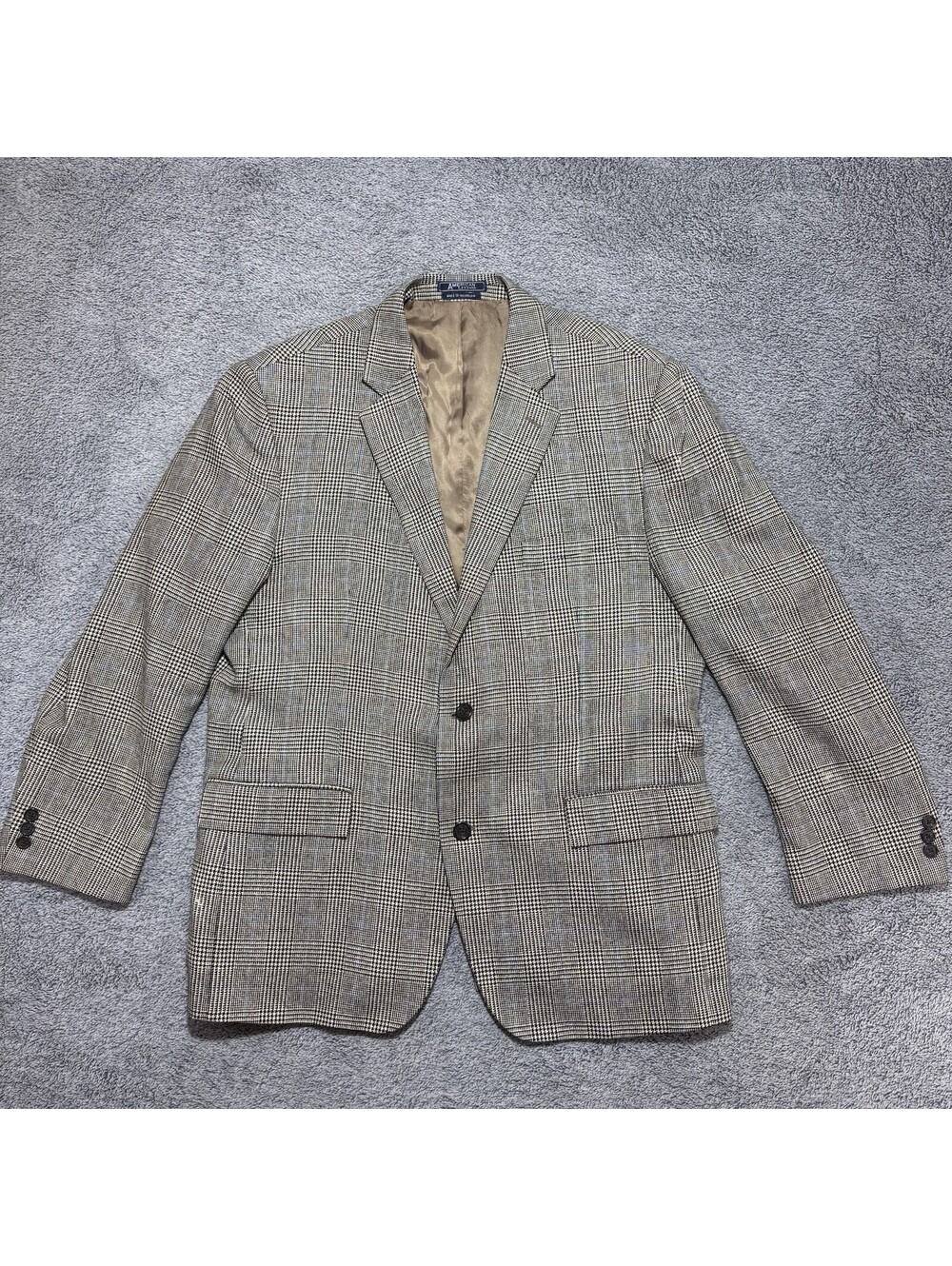 American Living Beige, Black And Cream Men’s Size 44R Blazer